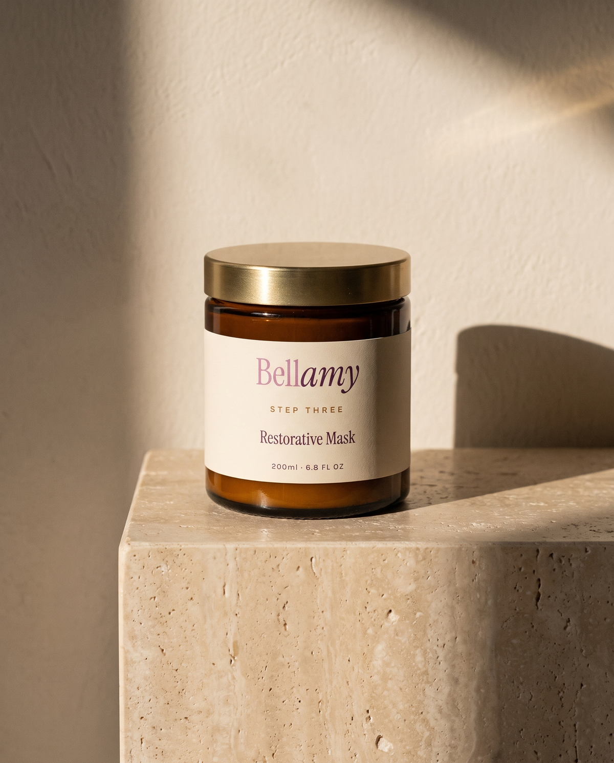 Bellamy Step Three Restorative Mask, amber jar with brass lid